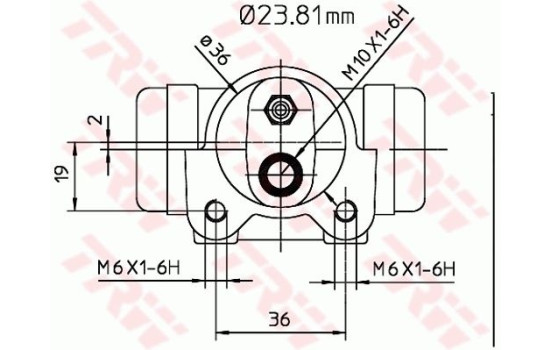 Wheel Brake Cylinder BWK224 TRW, Image 2