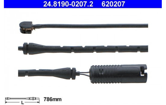 Varningssensor, bromsbeläggslitage 24.8190-0207.2 ATE