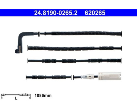 Varningssensor, bromsbeläggslitage 24.8190-0265.2 ATE