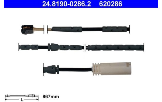 Varningssensor, bromsbeläggslitage 24.8190-0286.2 ATE