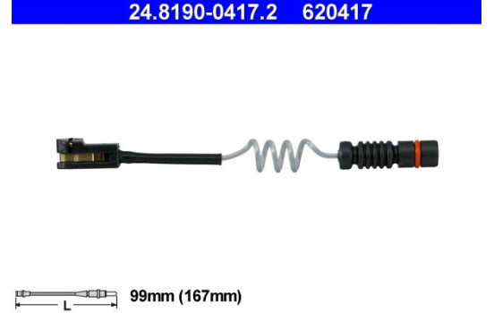 Varningssensor, bromsbeläggslitage 24.8190-0417.2 ATE