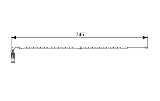 Varningssensor, bromsbeläggslitage AP801 Bosch, bild 2