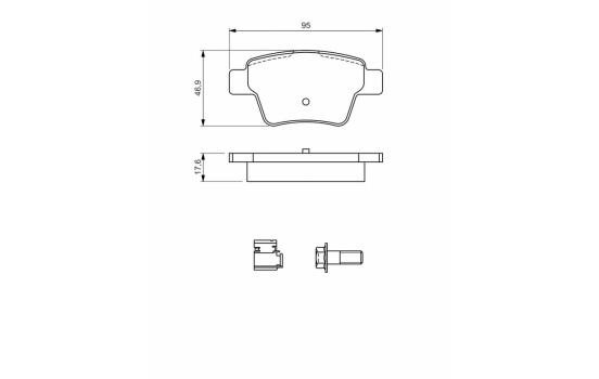 Brake Pad BP1009 Bosch, bild 6