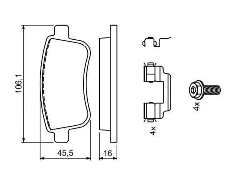 Brake Pad BP1750 Bosch, bild 7