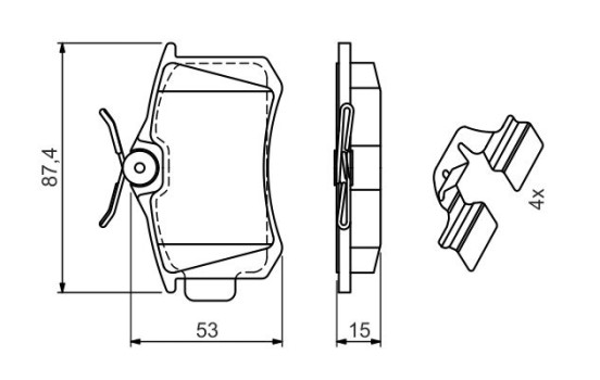 Brake Pad BP2695 Bosch, bild 3