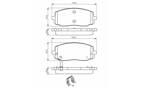 Brake Pad BP974 Bosch, bild 6