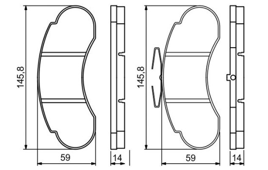 Bromsbelägg BP1793 Bosch, bild 3