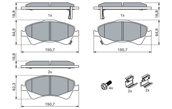 Bromsbelägg BP1921 Bosch, bild 5