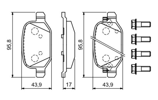 Bromsbelägg BP1923 Bosch, bild 3