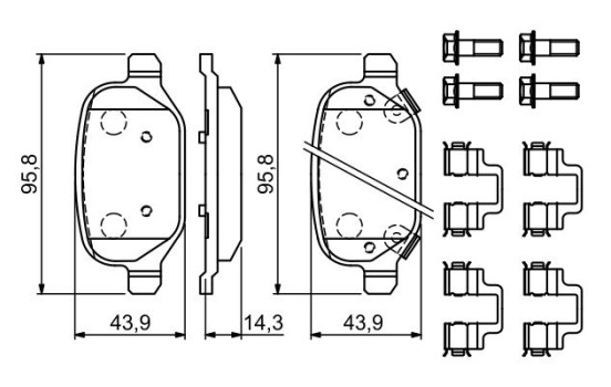 Bromsbelägg BP1924 Bosch, bild 3