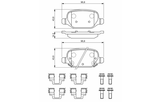 Bromsbelägg BP1924 Bosch, bild 8