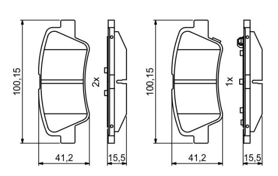 Bromsbelägg BP1942 Bosch, bild 3