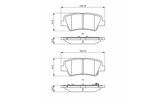 Bromsbelägg BP1942 Bosch, bild 8