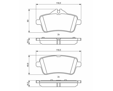 Bromsbelägg BP1945 Bosch, bild 8