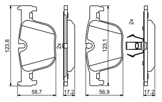 Bromsbelägg BP1960 Bosch, bild 3