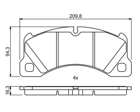 Bromsbelägg BP1961 Bosch, bild 5