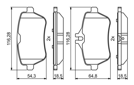 Bromsbelägg BP1964 Bosch, bild 7