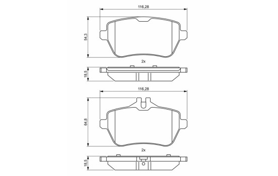 Bromsbelägg BP1964 Bosch, bild 8