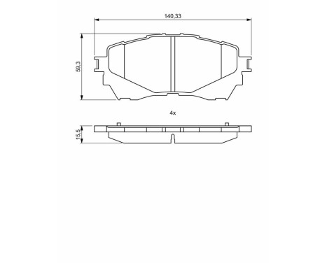 Bromsbelägg BP1967 Bosch, bild 8