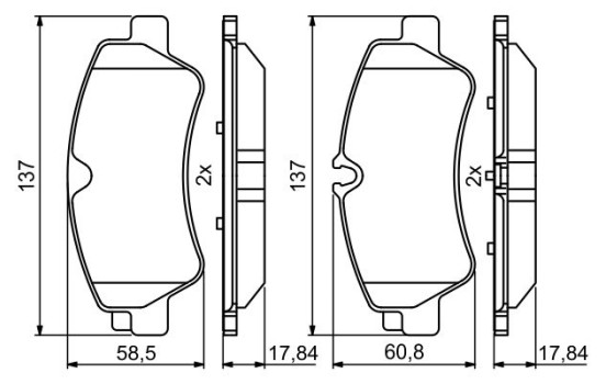 Bromsbelägg BP1970 Bosch, bild 3