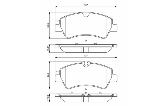 Bromsbelägg BP1970 Bosch, bild 8