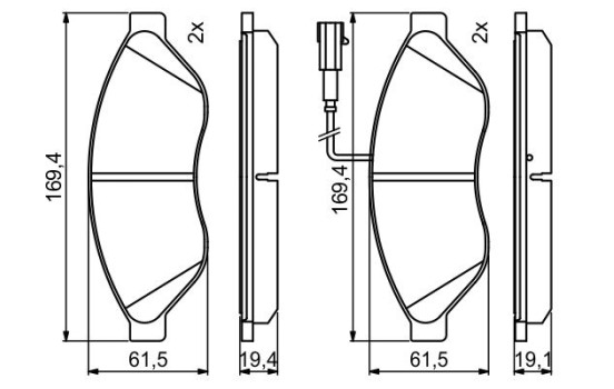 Bromsbelägg BP1972 Bosch, bild 7