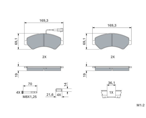Bromsbelägg BP1973 Bosch, bild 5