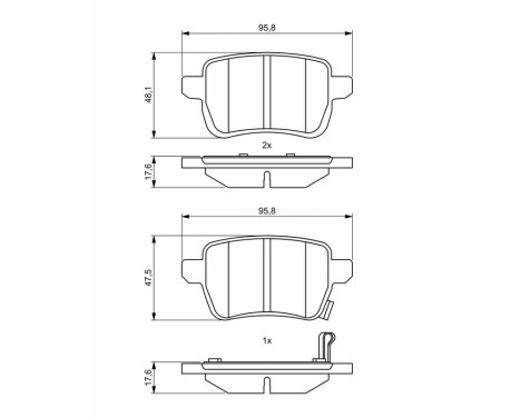Bromsbelägg BP1976 Bosch, bild 8