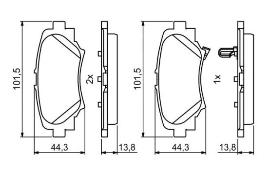 Bromsbelägg BP1977 Bosch, bild 6