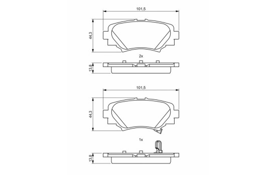 Bromsbelägg BP1977 Bosch, bild 8