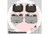 Bromsbeläggssats 22425.900.1 Zimmermann