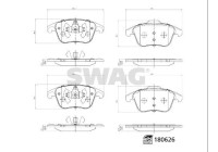 bromsbeläggssats 33107796 Swag