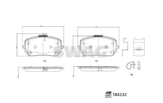 bromsbeläggssats 33109322 Swag, bild 2
