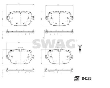 bromsbeläggssats 33109325 Swag