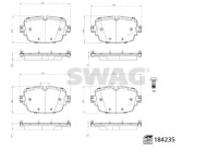 bromsbeläggssats 33109325 Swag