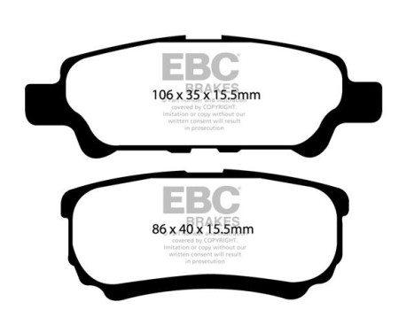Bromsbeläggssats EBC Ultimax2 DP1563, bild 2
