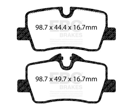 Bromsbeläggssats Greenstuff DP22414 EBC, bild 3