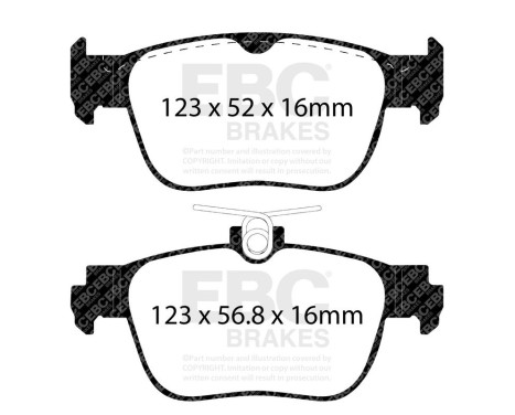 Bromsbeläggssats Greenstuff DP22440 EBC, bild 3