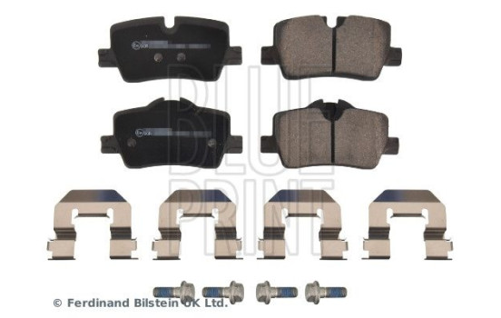 bromsbeläggssats med monteringsmaterial ADBP420097 Blue Print