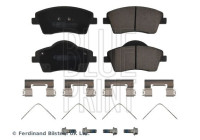 bromsbeläggssats med monteringsmaterial ADBP420102 Blue Print