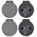 Bromsbeläggssats, parperingsbroms 36115 ABS, miniatyr 4