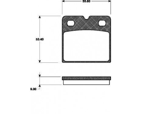 Bromsbeläggssats, parperingsbroms 37467 ABS, bild 2
