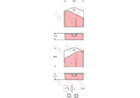 Bromsbeläggssats, parperingsbroms GDB1640 TRW