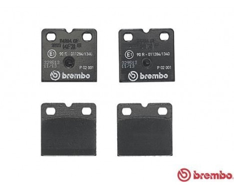 Bromsbeläggssats, parperingsbroms P 02 001 Brembo, bild 3