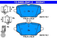 Bromsbeläggssats, skivbroms 13.0460-2641.2 ATE