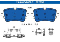 Bromsbeläggssats, skivbroms 13.0460-2650.2 ATE