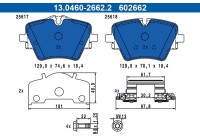 Bromsbeläggssats, skivbroms 13.0460-2662.2 ATE