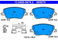 Bromsbeläggssats, skivbroms 13.0460-5679.2 ATE