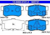 Bromsbeläggssats, skivbroms 13.0460-5741.2 ATE