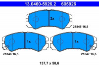Bromsbeläggssats, skivbroms 13.0460-5926.2 ATE